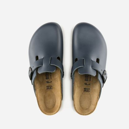 Birkenstock Boston Natural Leather Blue Blue