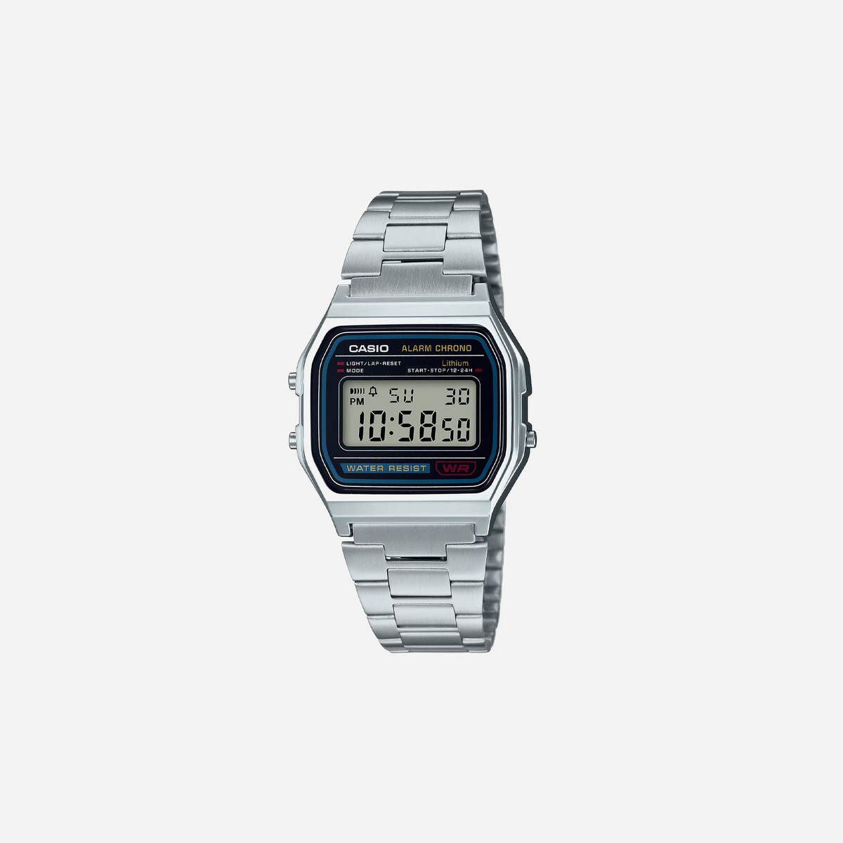 Casio Vintage A158WA-1DF Quartz Black Dial Digital Stainless Steel