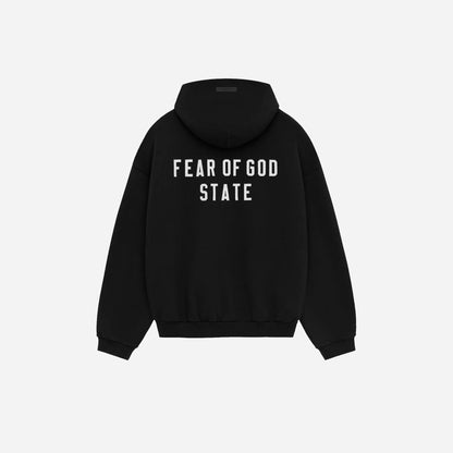 Fear of God Essentials Heavy Fleece Fullzip HoodieBlack