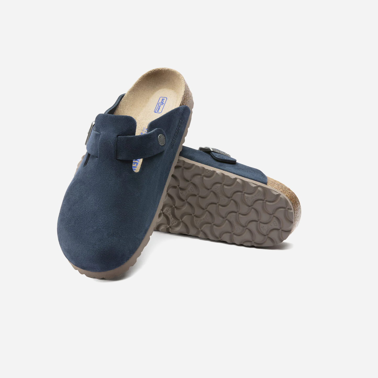 Birkenstock Boston Suede Embossed Blue Blue/Midnight