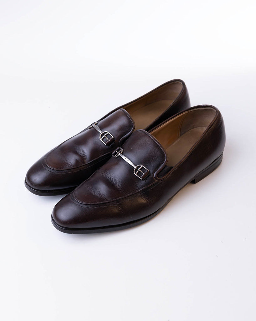 BALLY HORSEBIT BROWN LEATHER MENS LOAFERS