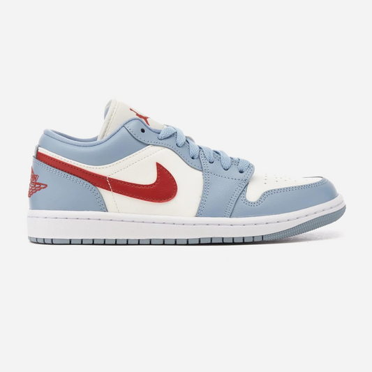 Nike AJ1 Low Blue Whisper Dune Red