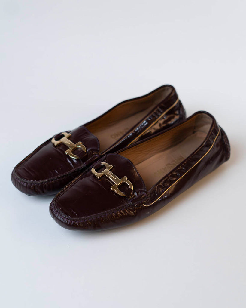 Salvatore Ferragamo Driving Loafers - Maroon