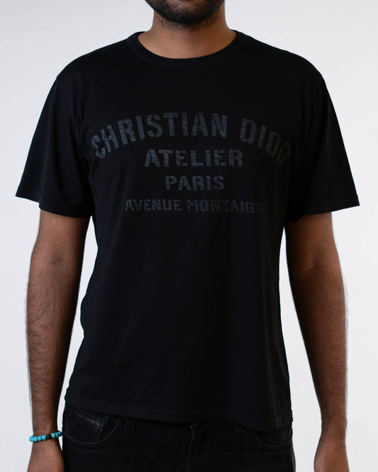 Men's Dior Knit Tshirt - Black