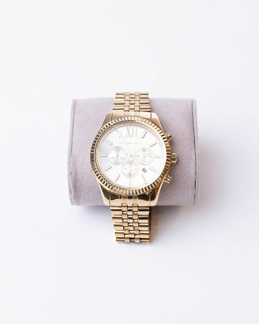 MICHEAL KORS LEXINGTON GOLD-TONE WATCH