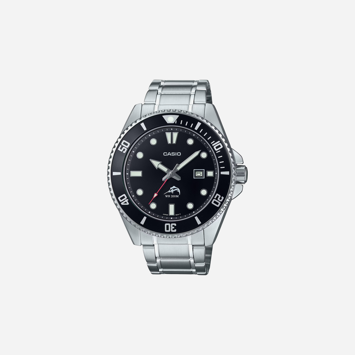 Casio MDV-106DD-1A1VCF Classic Diver Stainless Steel Date Indicator Black/Silver Watch