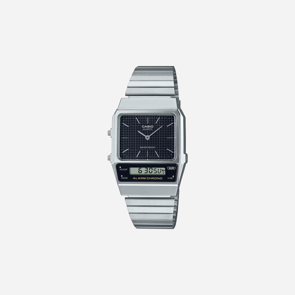 Casio Vintage AQ-800E-1ADF Quartz Black Dial Analog Digital Stainless Steel Watch