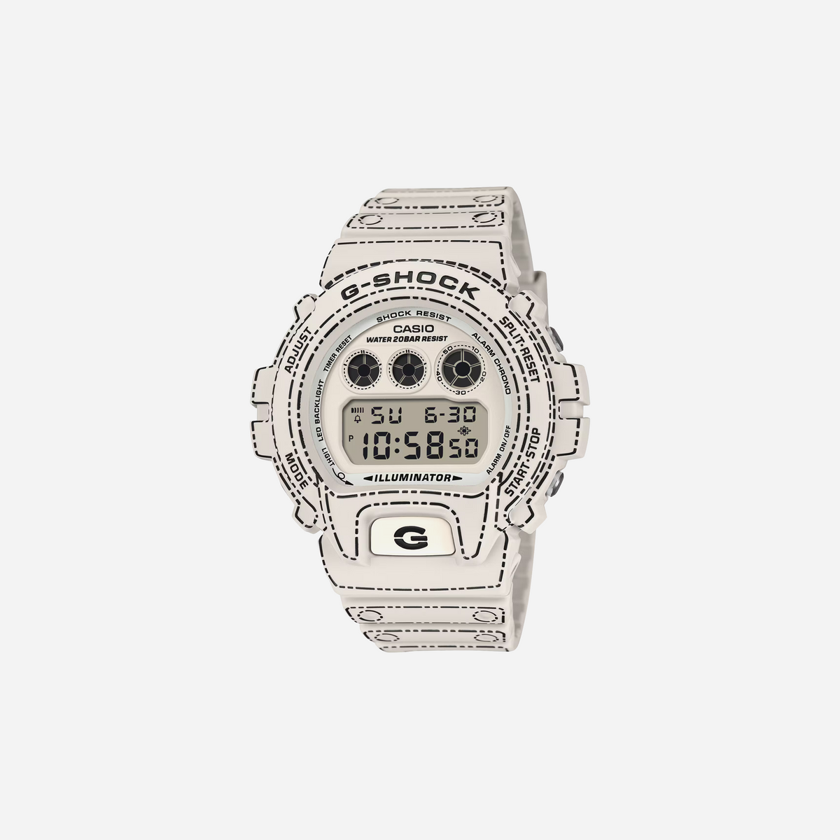 Casio Digital G-Shock 6900 Series DW-6900RGM-5 Origami Inspired (Manga) Bio-based Resin Band Watch