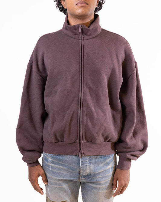 ESSENTIALS FULL ZIP JACKET - BROWN