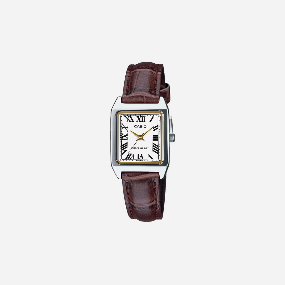 Casio Enticer LTP-V007L-7B2UDF Quartz White Dial Analog Brown Leather Strap Watch