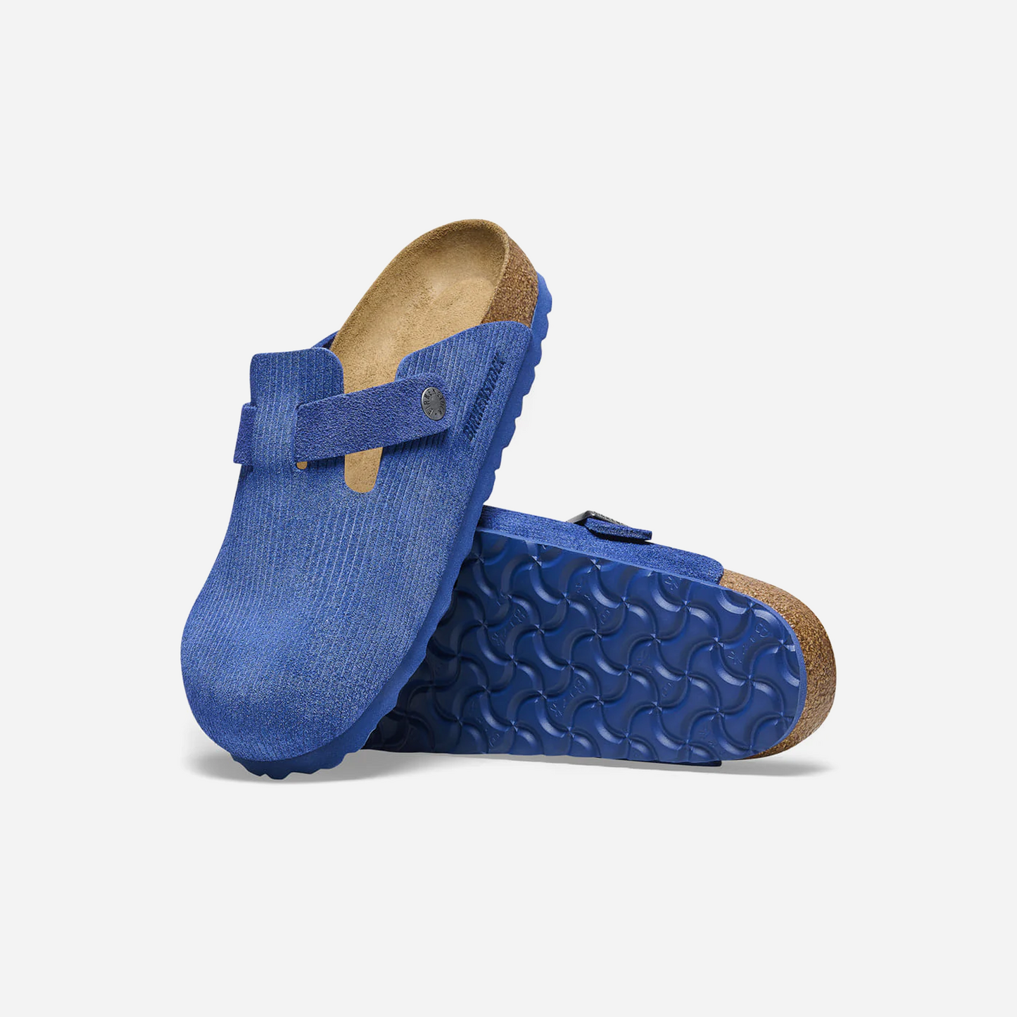 Birkenstock Boston Suede Embossed Blue Blue/Indigo Blue