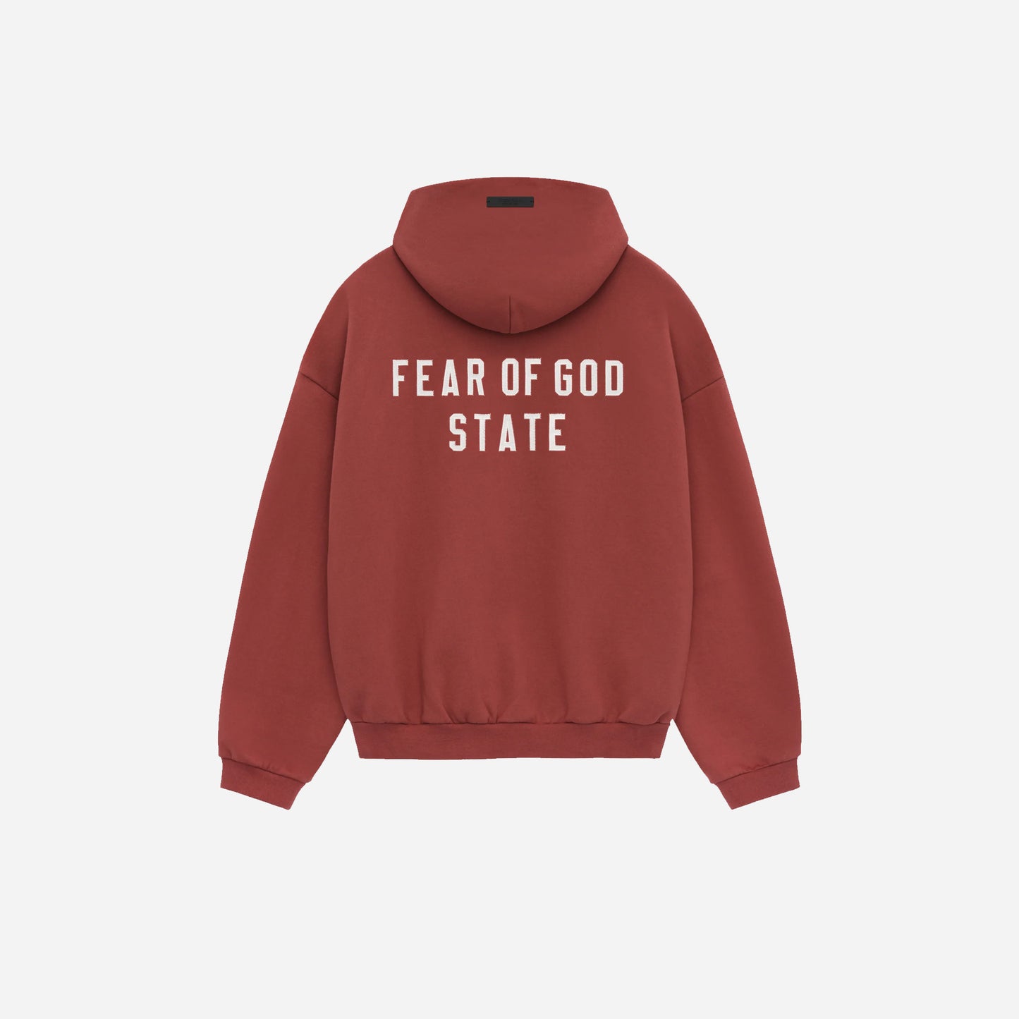 Fear of God Essentials Heavy Fleece Fullzip Hoodie Crimson