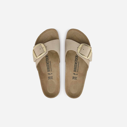 Birkenstock Madrid Big Buckle Nubuck Leather Beige Beige/Sandcastle