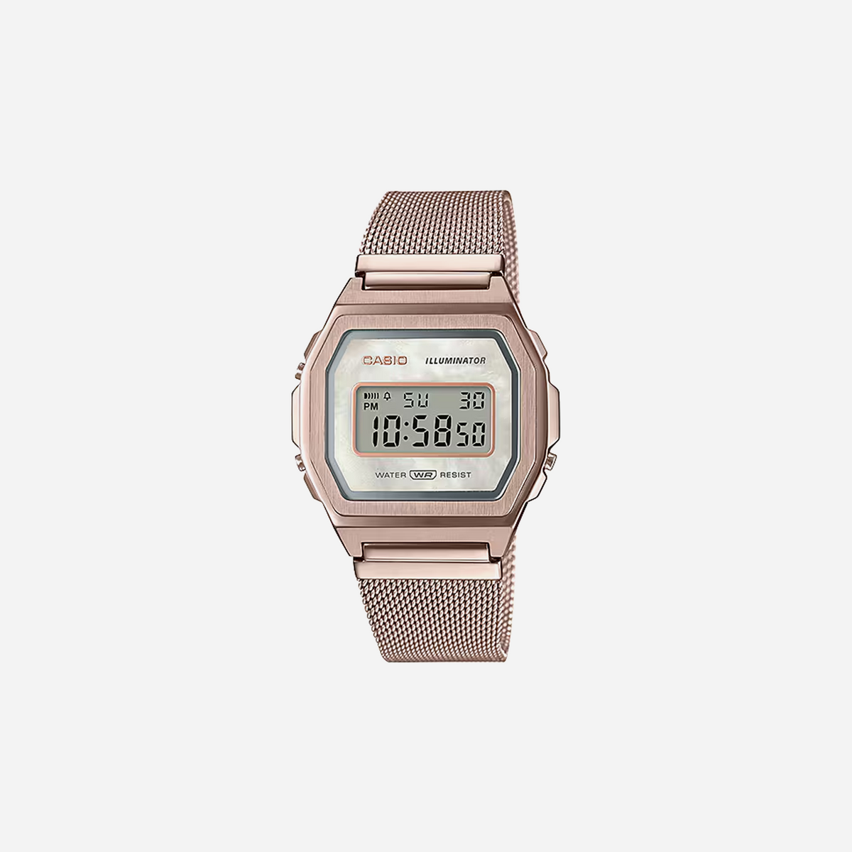 Casio Vintage A1000MCG-9EF Quartz Rose Gold Dial Digital Stainless Steel Watch