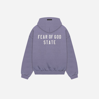 Fear of God Essentials Heavy Fleece Fullzip Hoodie LAVENDER