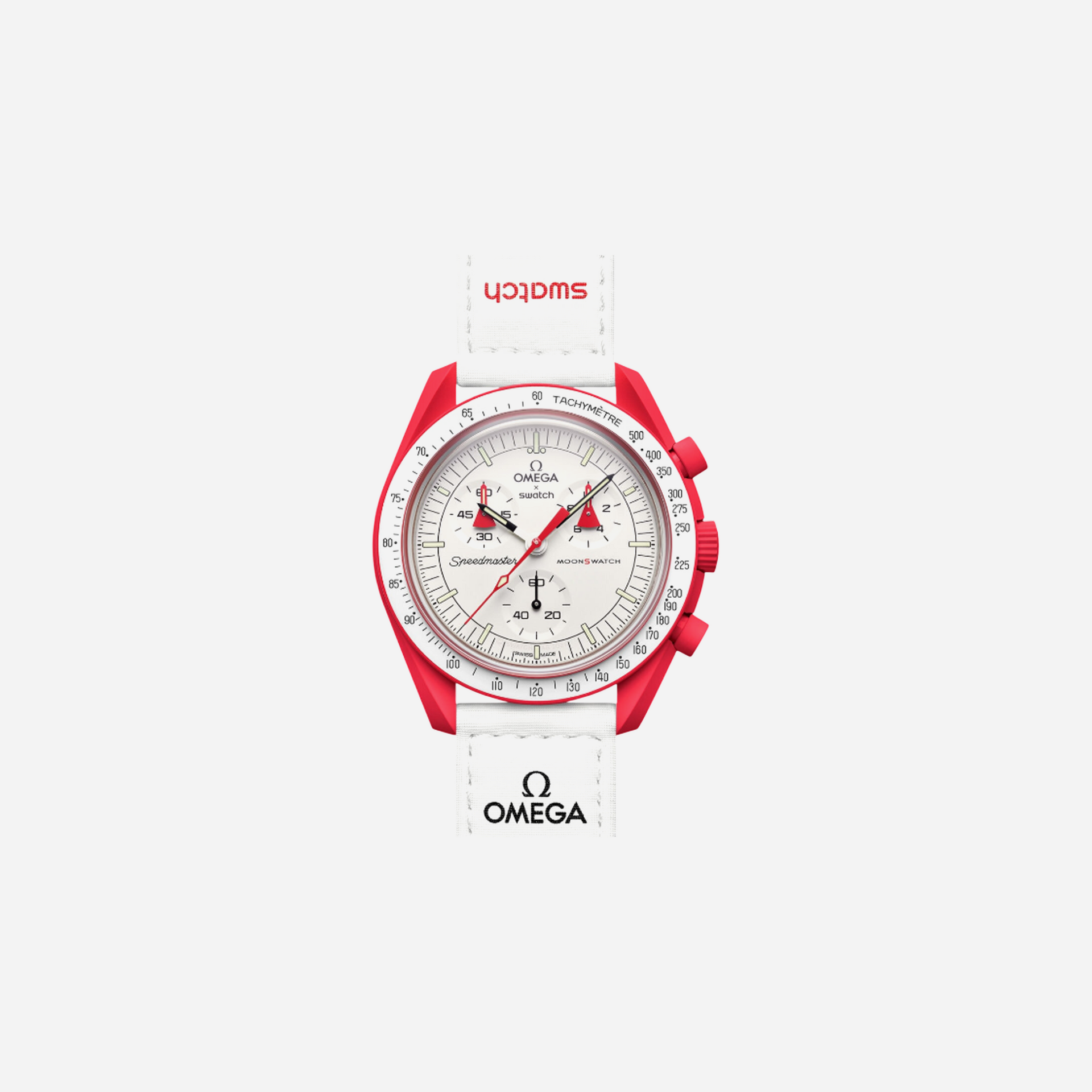 【美品】Swatch × Omega Mission to Mars 火星 Swatch X Omega Bioceramic Moonswatch Mission To Mars – The