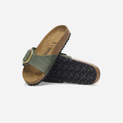 Birkenstock Madrid Big Buckle Nubuk Leather Green Green/Thyme