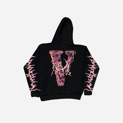 Vlone x Never Broke Again Bones Hoodie Black