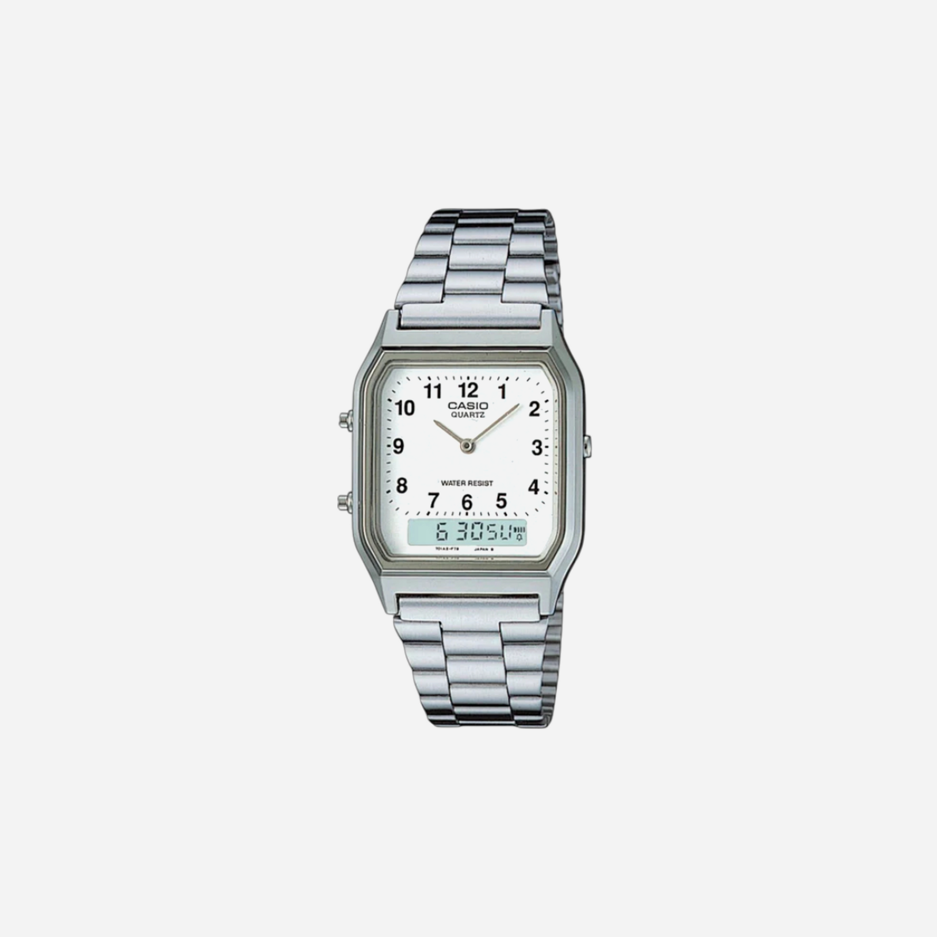 Casio Vintage AQ-230A-7BMQ Quartz White Dial Analog Stainless