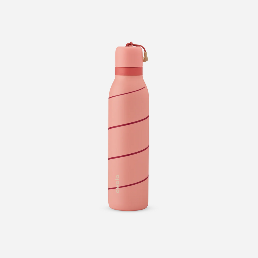Owala FreeSip Twist 24oz Stainless Steel Water Bottle Candy Cane Lane
