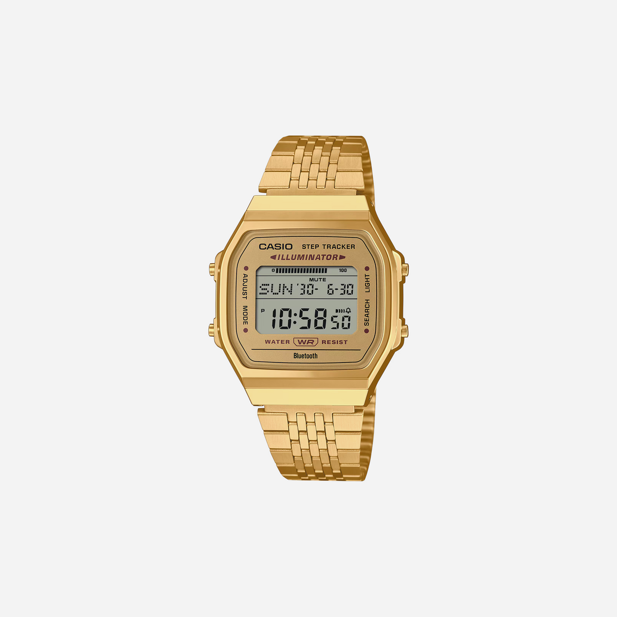 Casio Vintage ABL-100WEG-9ADF Quartz Gold Dial Bluetooth Digital Stainless Steel Watch