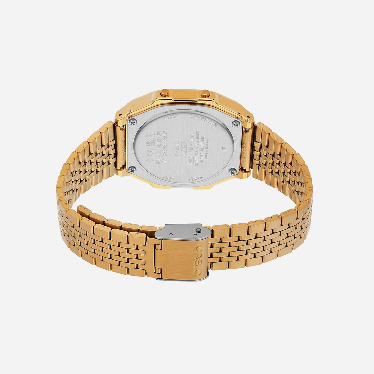 Casio Vintage ABL-100WEG-9ADF Quartz Gold Dial Bluetooth Digital Stainless Steel Watch
