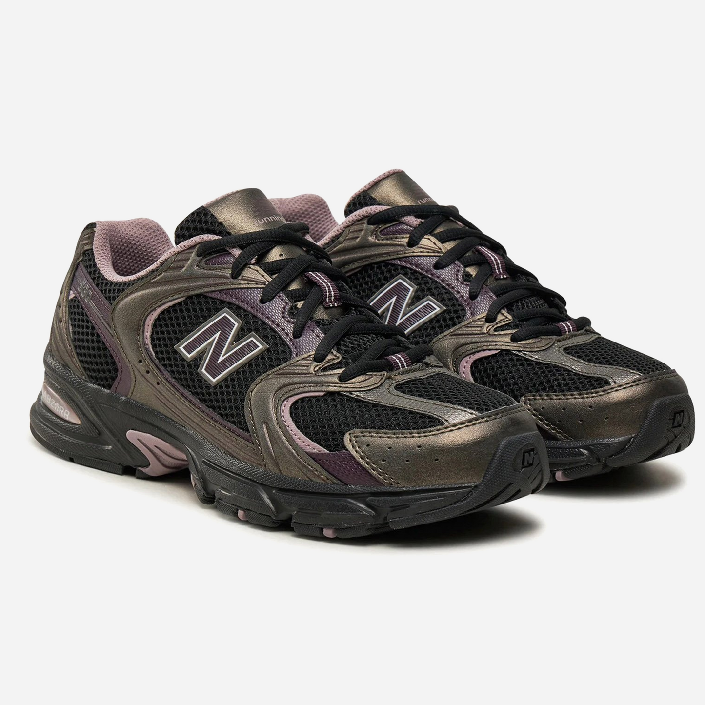 New Balance 530 Black Metallic Plum Brown