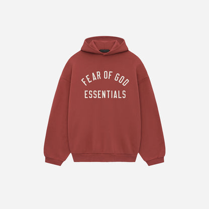 Fear of God Essentials Fleece Hoodie crimson