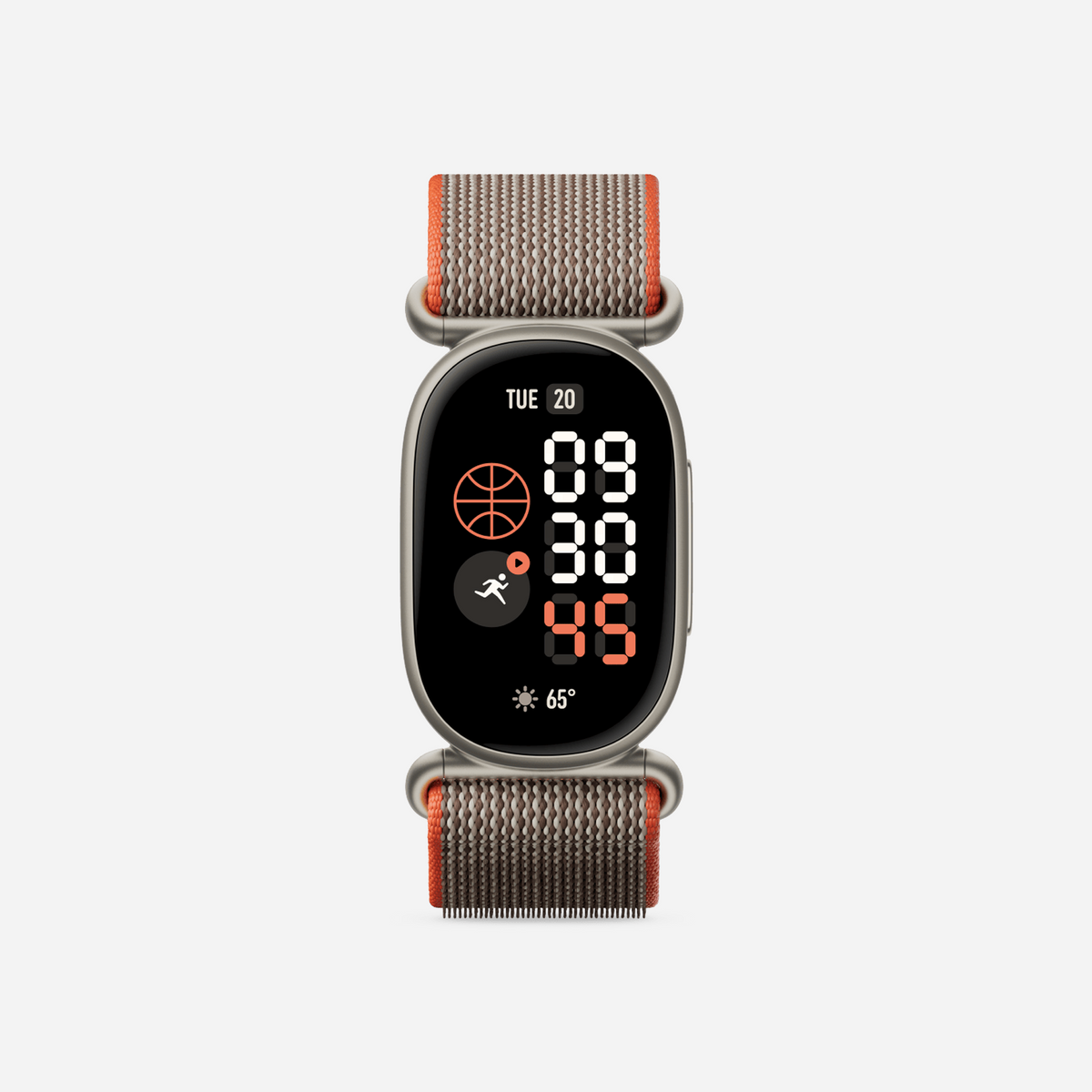 Google Fitbit Edge Special Edition Satin Pyrite Aluminum Case / Rye Stephen Curry Special Edition Band