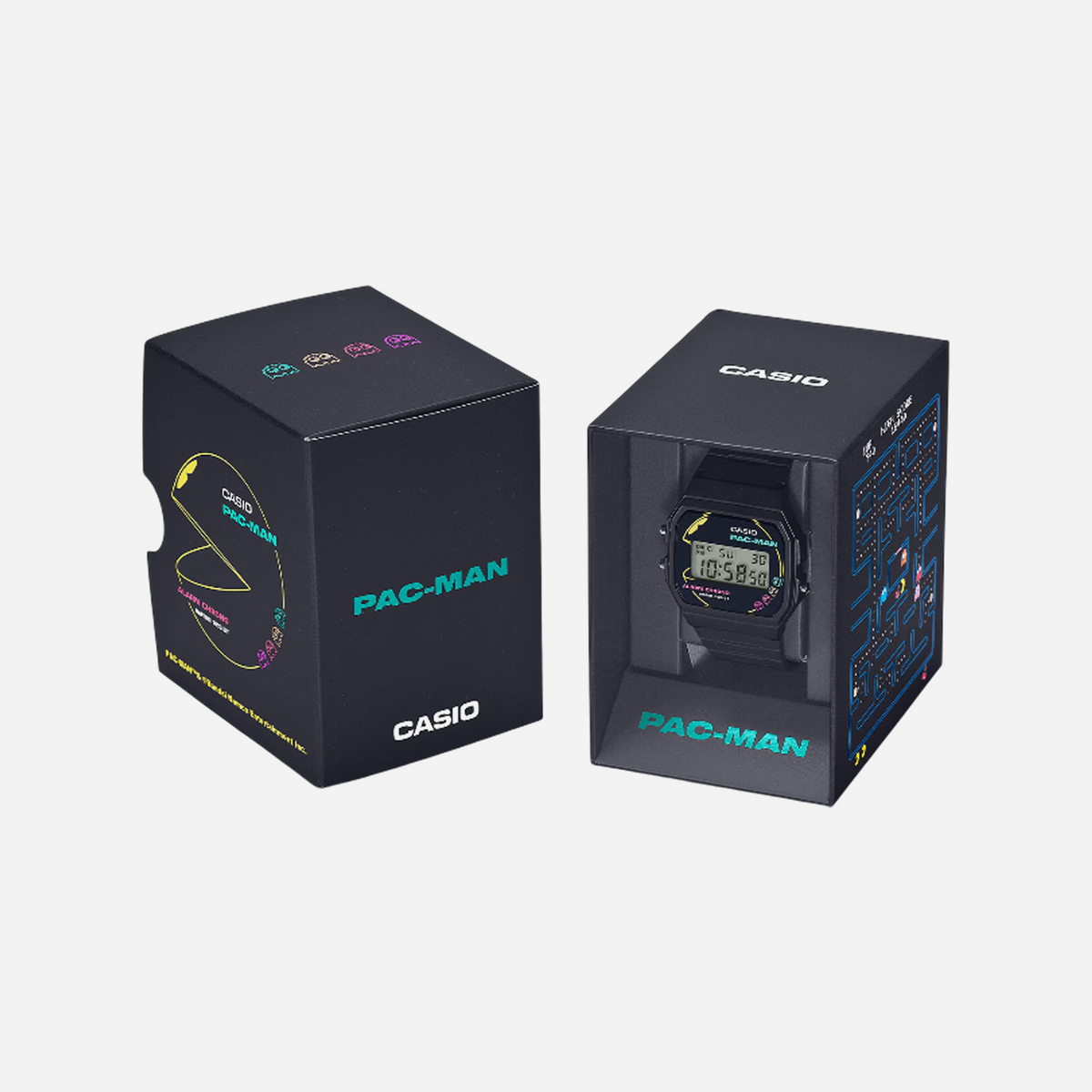Casio Youth F-91WPC-1ADR Pac-Man Limited Edition Quartz Black Dial Digital Resin Watch