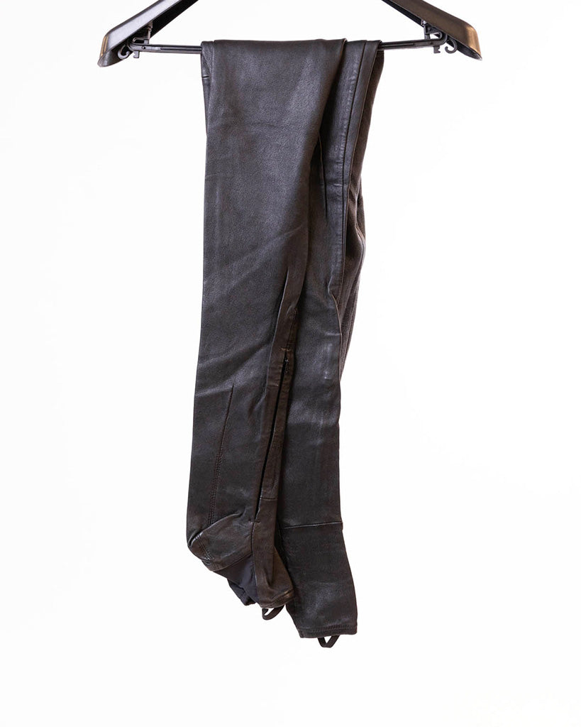 MASION MARTIN MARGIELA BY H&M BLACK LEATHER LEGINGS