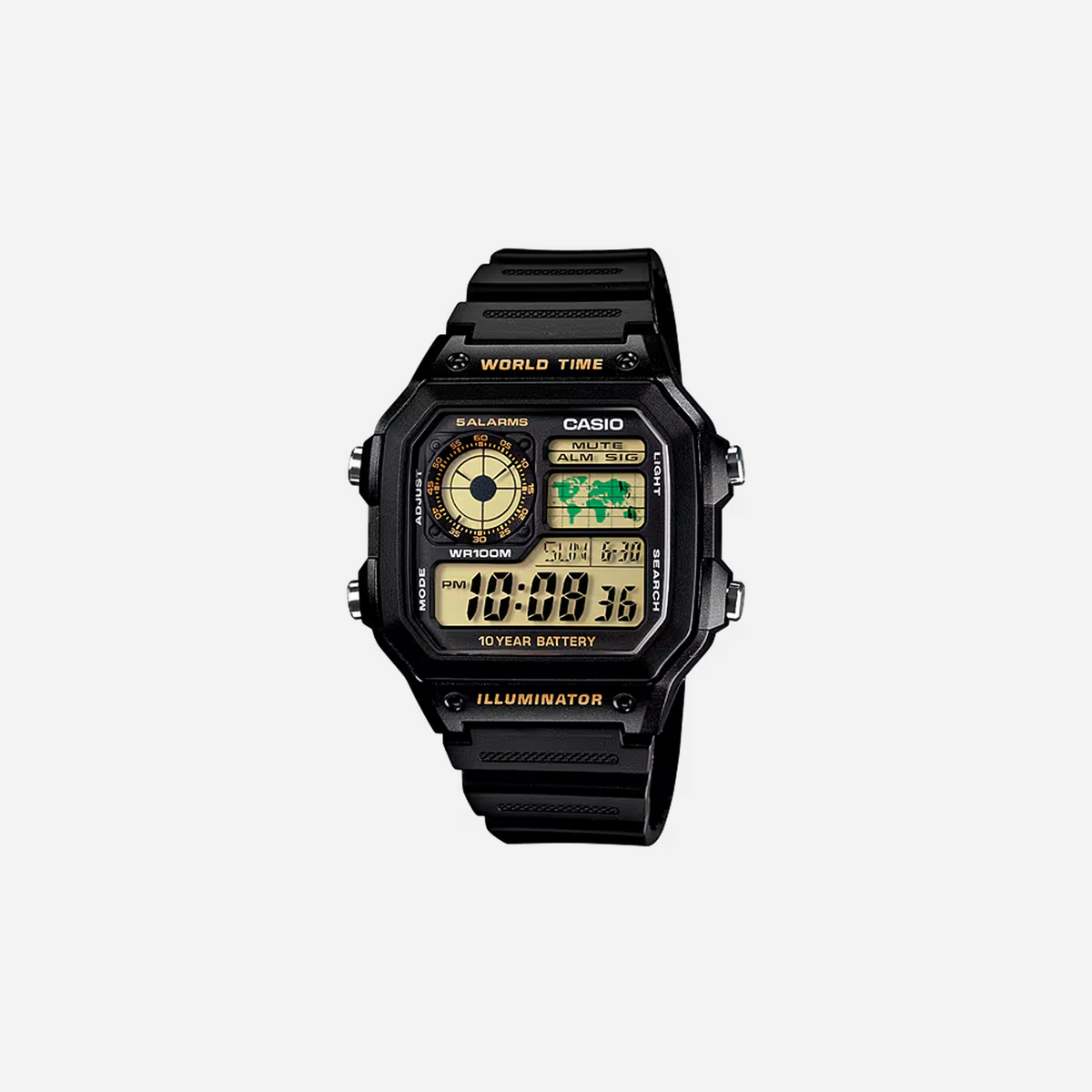 Casio Youth AE-1200WH-1BV Black Resin Band Watch
