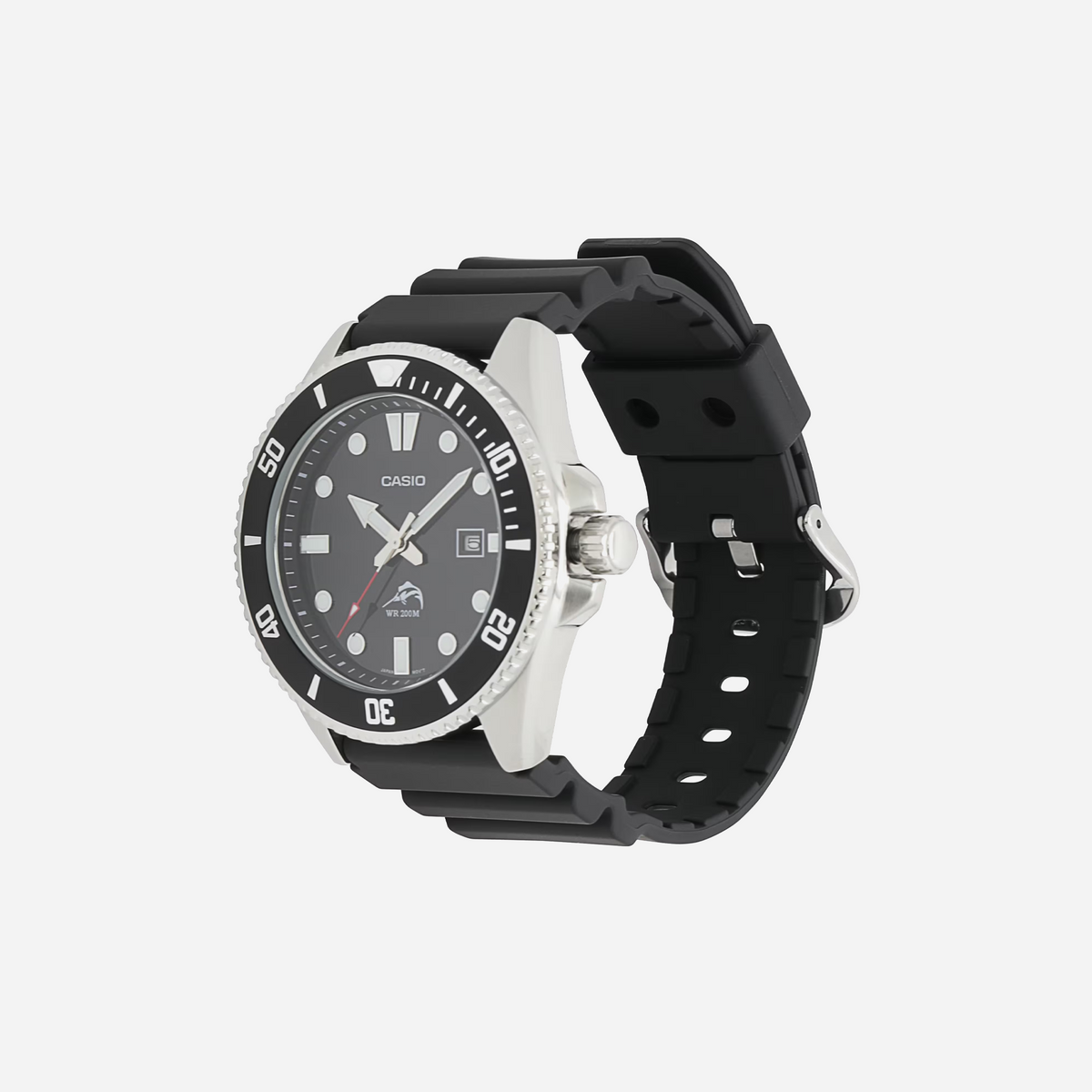 Casio Marlin Duro Analog MDV106-1A Black Dial Resin Band Watch