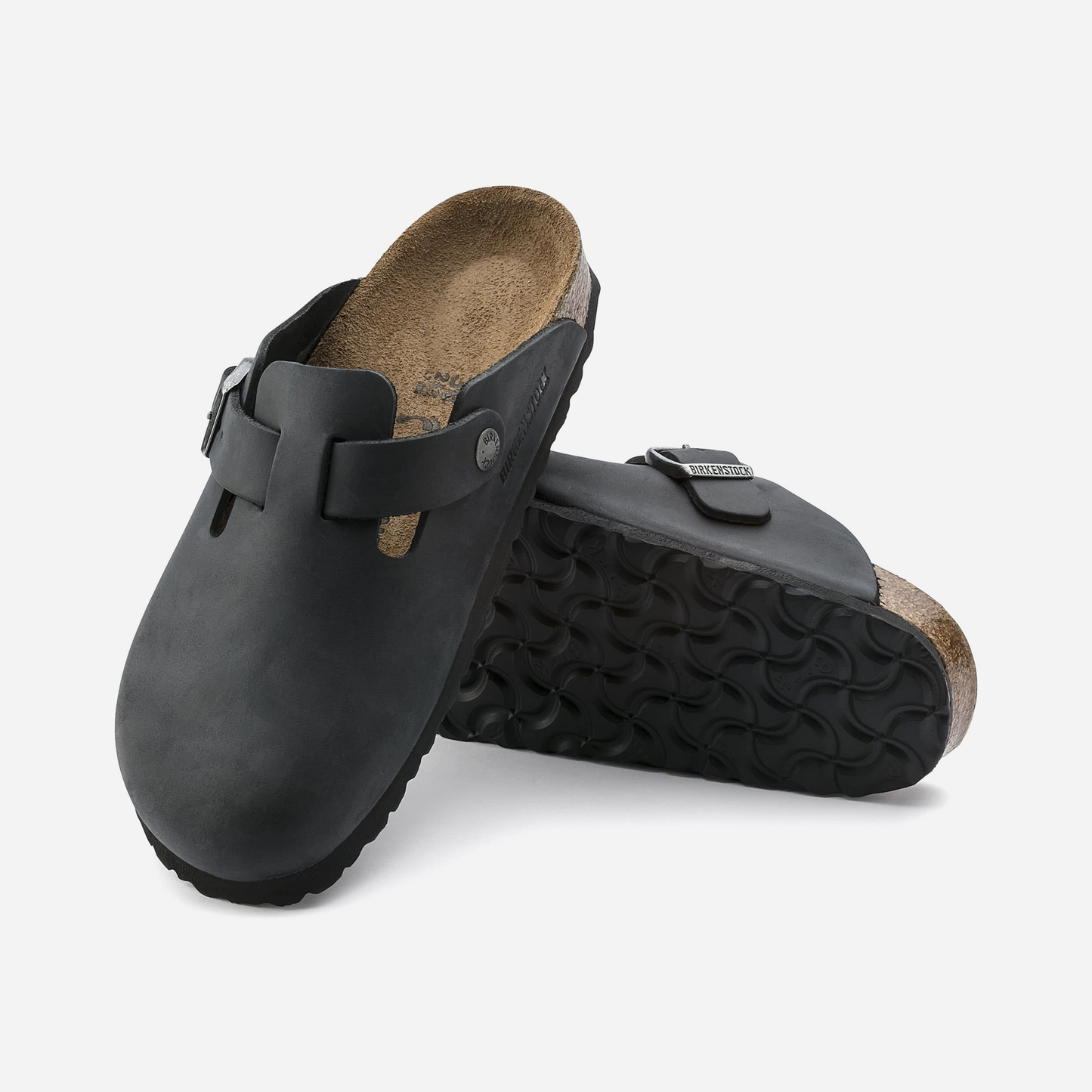 Birkenstock Boston Oiled Leather Black Black