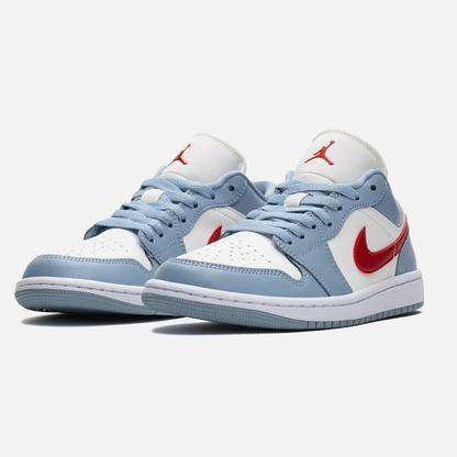 Nike AJ1 Low Blue Whisper Dune Red