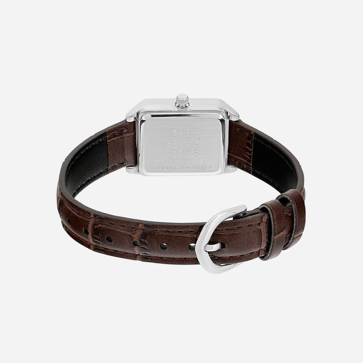 Casio Enticer LTP-V007L-7B2UDF Quartz White Dial Analog Brown Leather Strap Watch