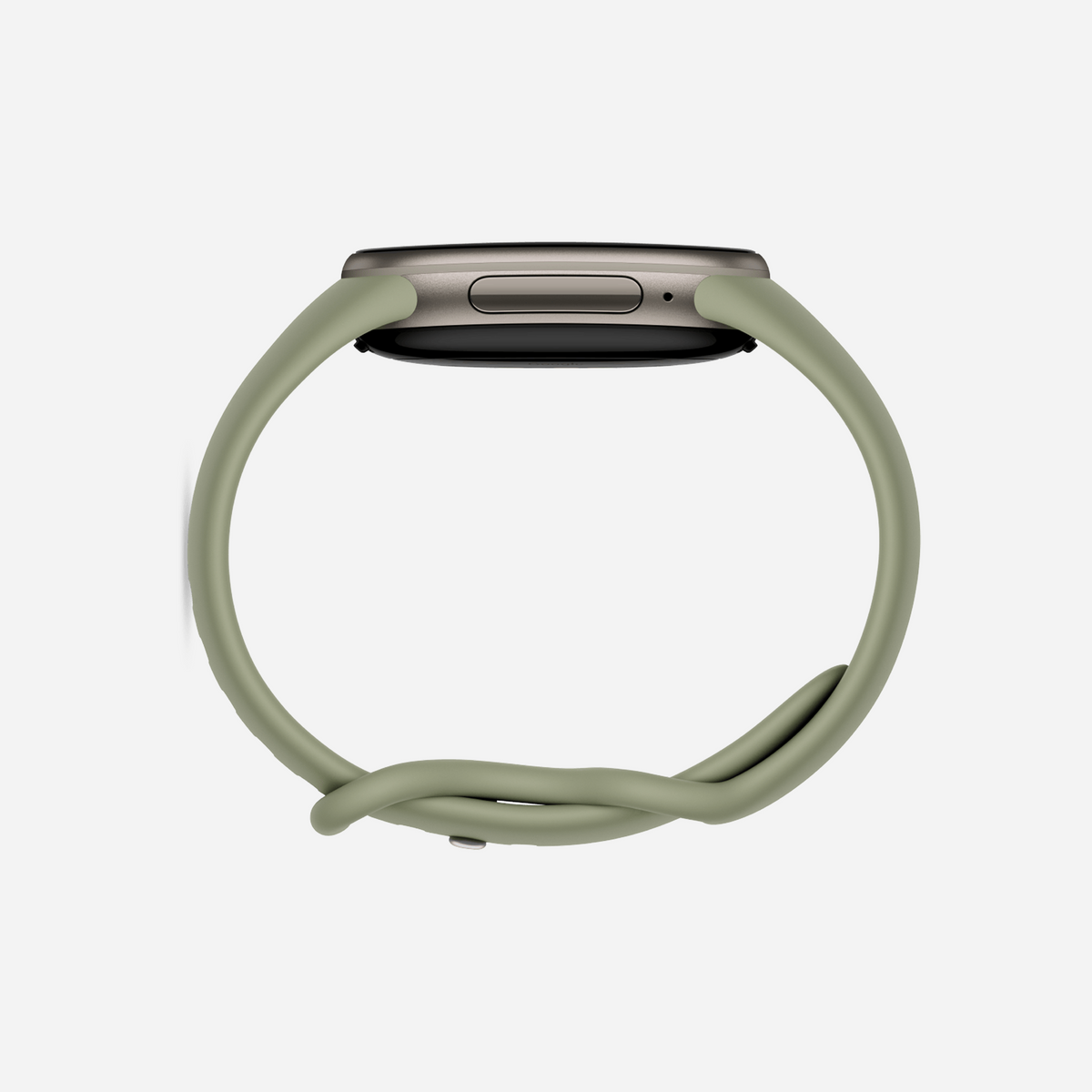 Google Fitbit Edge Classic Satin Pyrite Aluminum Case / Olive Active Band