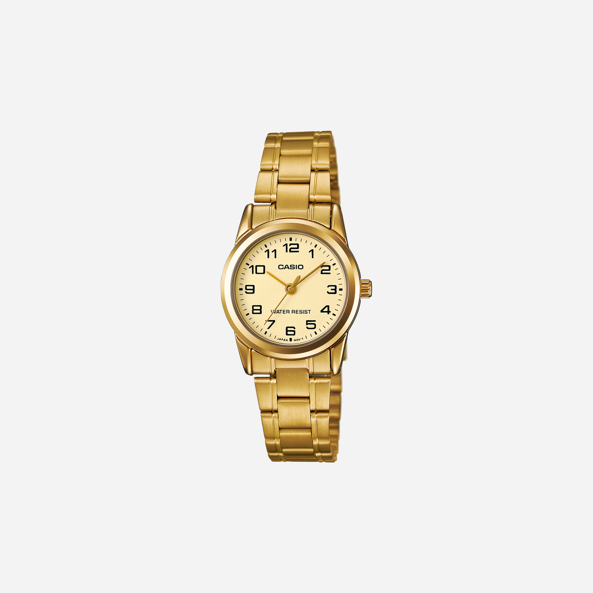 Casio LTP-V001G-9 Gold Dial Stainless Steel Strap Analog Watch WMNS