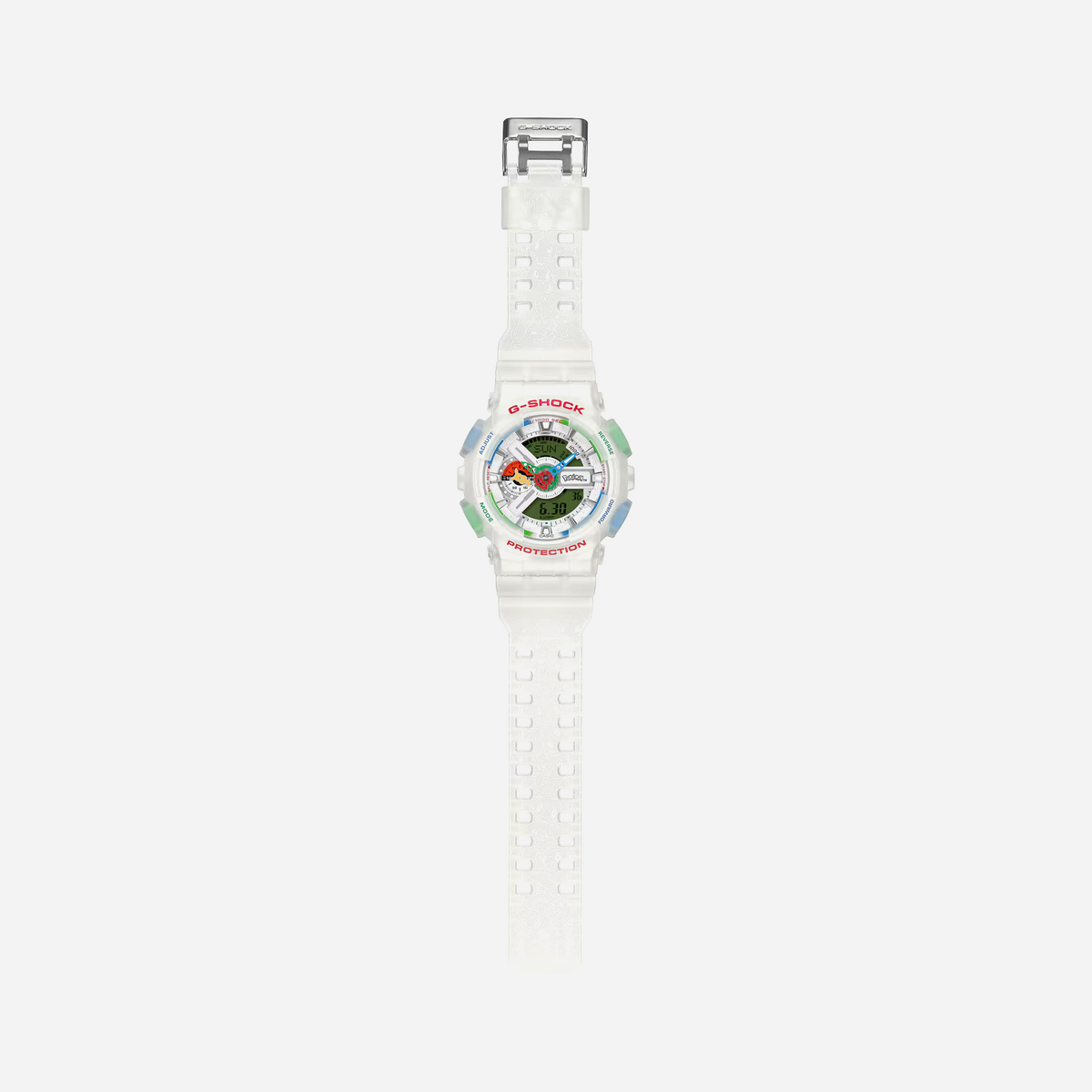 Casio G-Shock GA-110PKM-7A 30 Years of Pokemon Limited Edition White Dial Resin Strap Watch