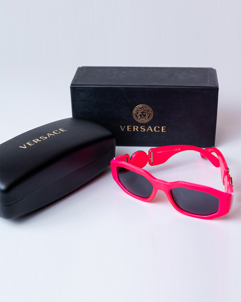 Versace Medusa Biggie Pink Geometric Unisex Sunglasses