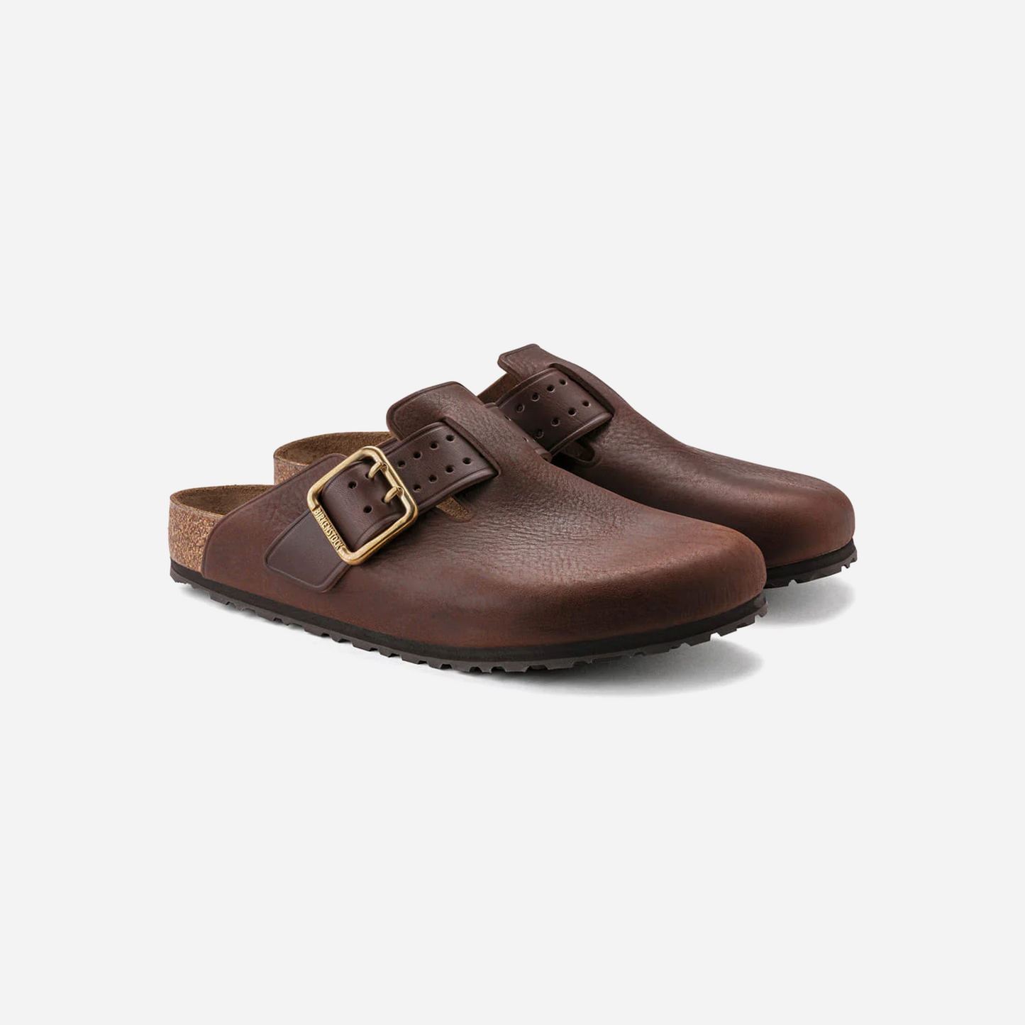 Birkenstock Boston Bold Gap Natural Leather Brown Brown/Roast