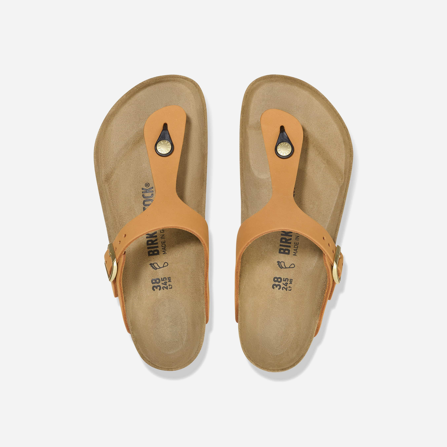 Birkenstock Gizeh Nubuck Leather Orange Orange/Burnt Orange