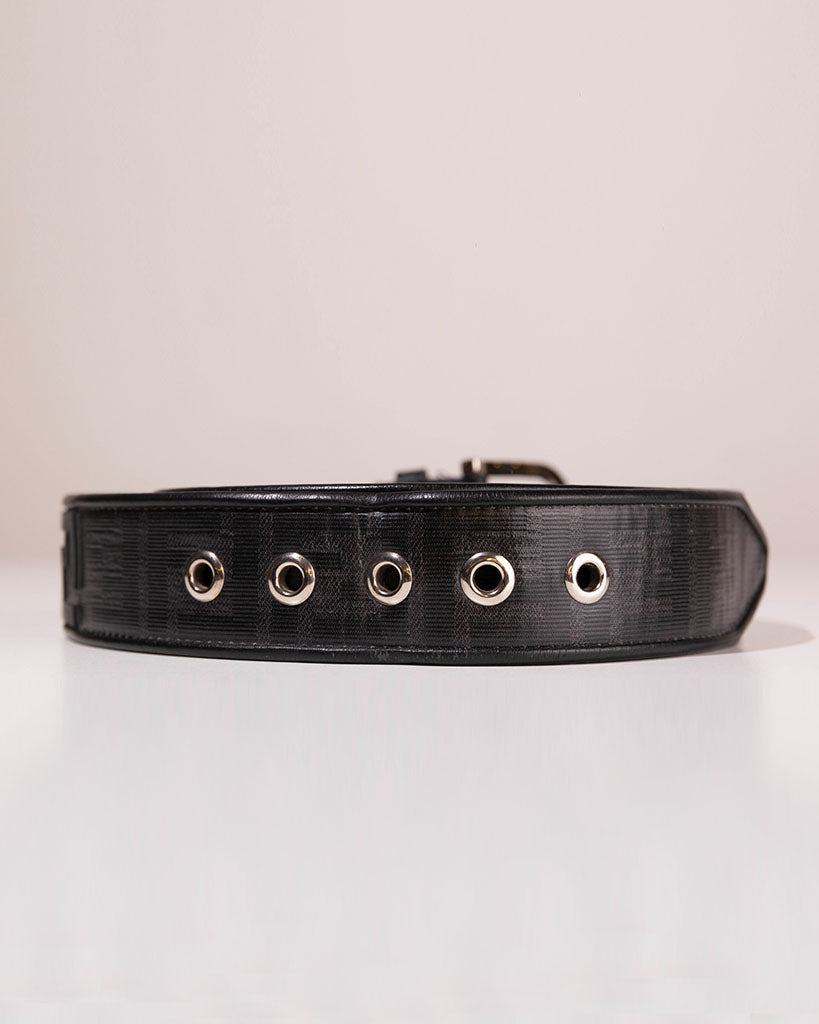 Fendi Calf Leather & Fabric Belt