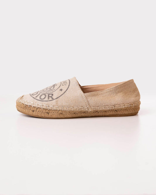 CHRISTIAN DIOR BICOLOR GRANVILLE JUTE ESPADRILLES