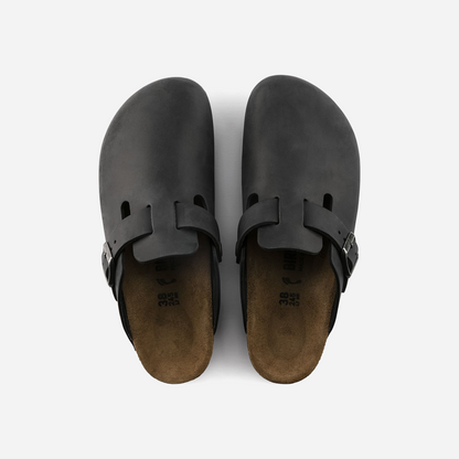 Birkenstock Boston Oiled Leather Black Black