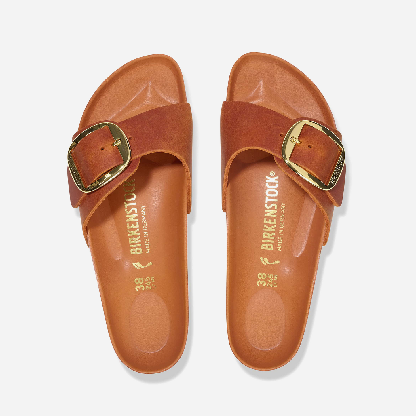 Birkenstock Madrid Big Buckle Oiled Leather Orange Orange/Burnt Orange