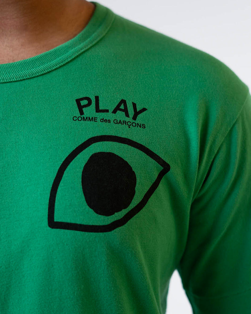 Cdg Play Printed Green Eyes T Shirt