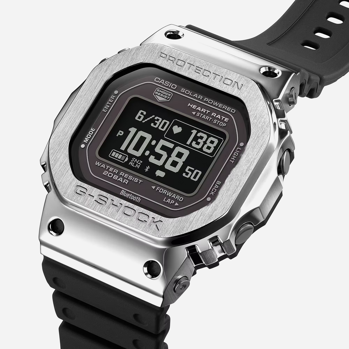 Casio G-Shock GMH5600-1 Move Multifunction Silver Black Digital Watch