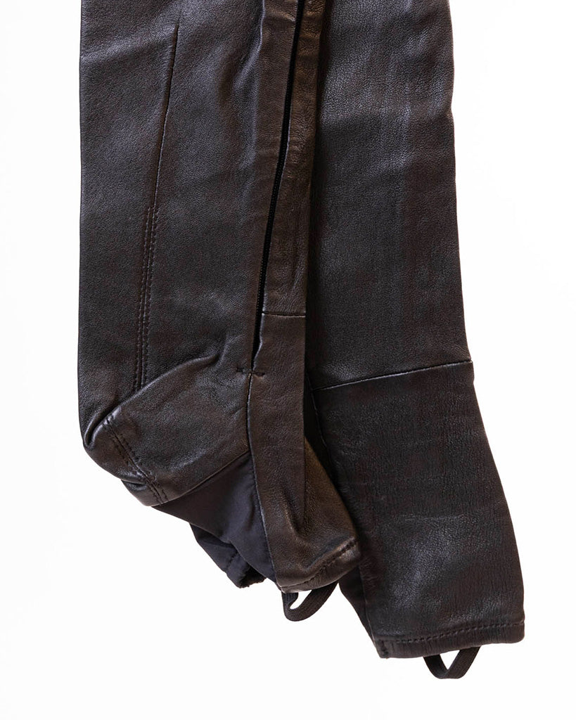 MASION MARTIN MARGIELA BY H&M BLACK LEATHER LEGINGS