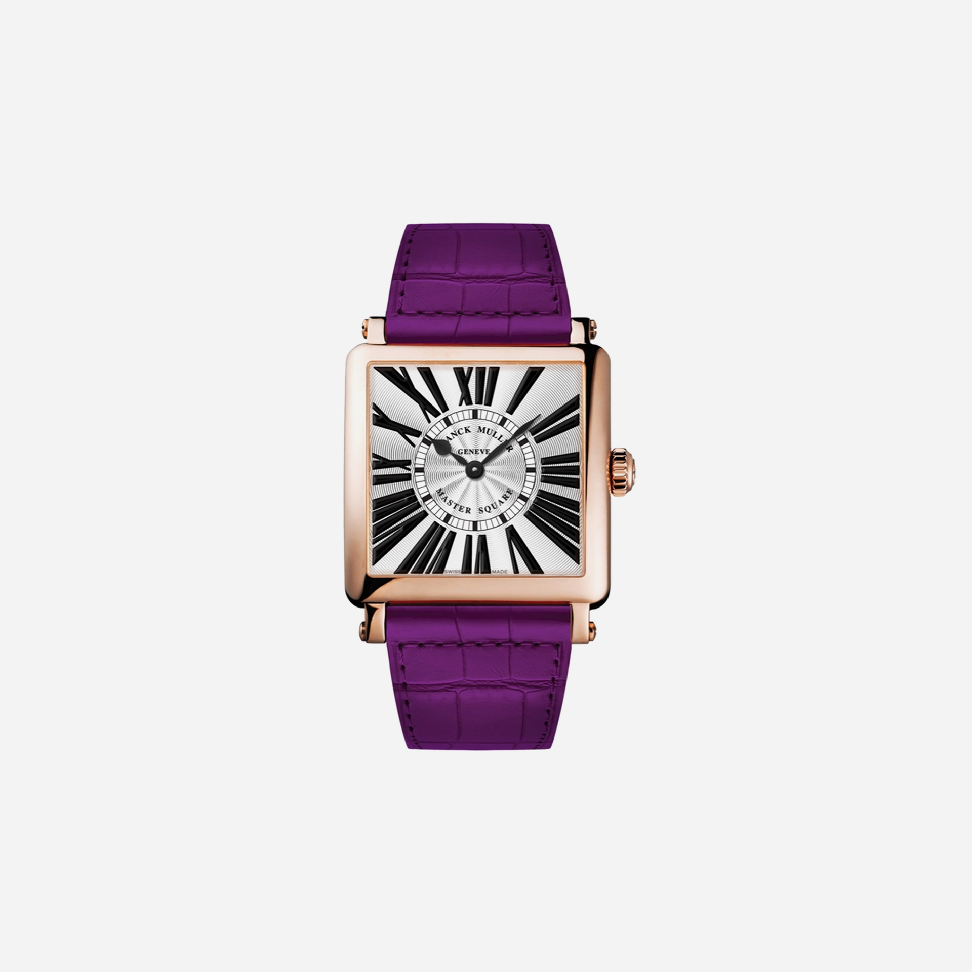 Franck Muller Master Square Silver Dial Leather Strap Watch WMNS